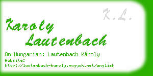 karoly lautenbach business card